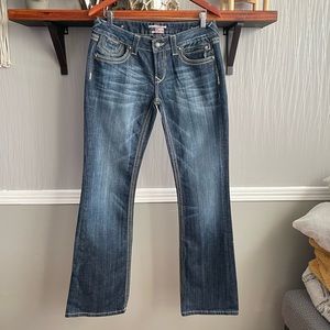 Express ReRock Barely Boot Stretch Denim Jeans Women’s Size 8